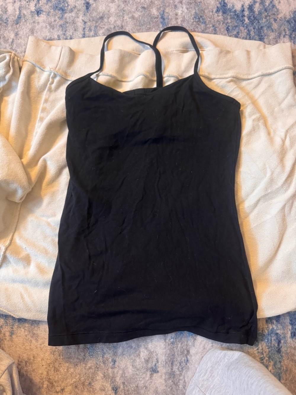 Black lululemon power y yoga tank